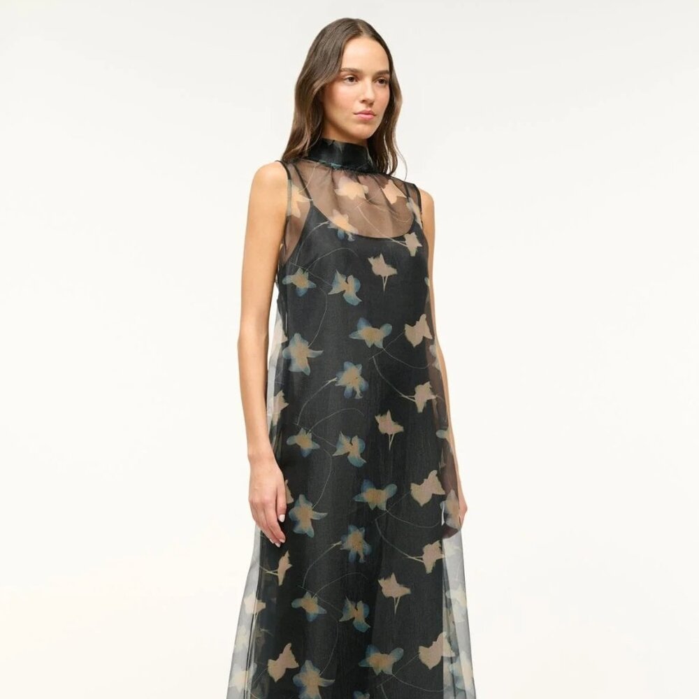 STAUD, Albee Dress Botanical Shadows, size S